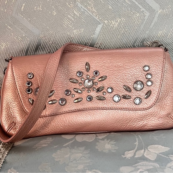 The Sak Handbags - The Sak Rose Gold Embellished Leather Shoulder Bag